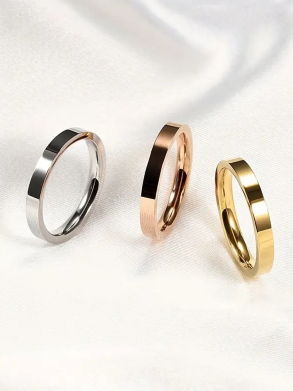18 KT Gold Over Titanium Stackable Ring Set 9